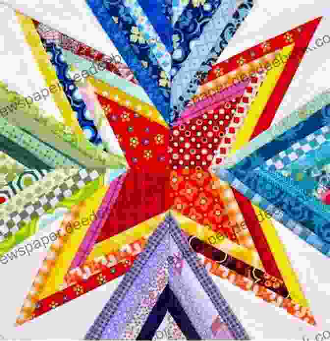 A Quilt Featuring Paper Pieced Stars In A Variety Of Sizes And Colors, Arranged In A Circular Pattern Carol Doak S Simply Sensational 9 Patch: 12 Quilt Projects Mix Match Units To Create A Galaxy Of Paper Pieced Stars