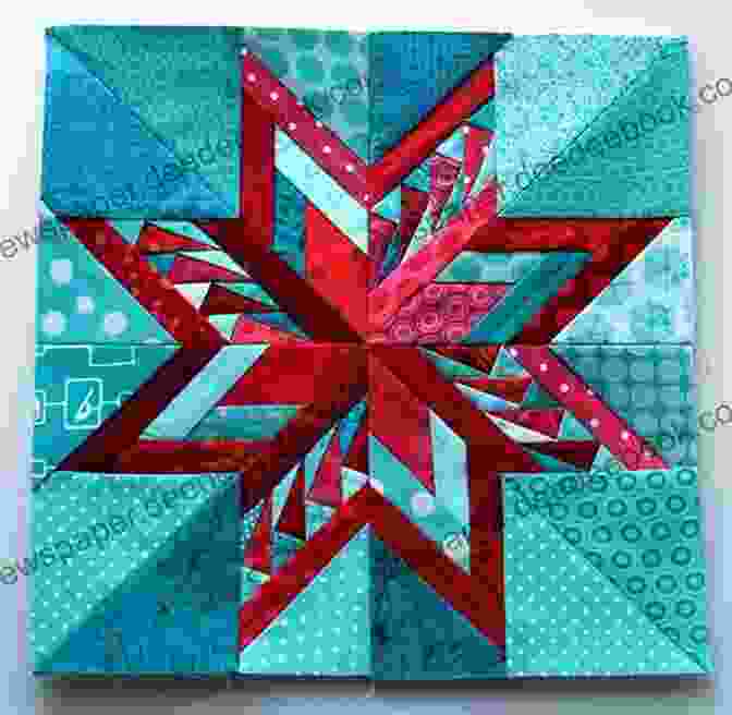 A Quilt With Paper Pieced Stars In Shades Of Blue, Green, And Pink, Resembling The Northern Lights Carol Doak S Simply Sensational 9 Patch: 12 Quilt Projects Mix Match Units To Create A Galaxy Of Paper Pieced Stars