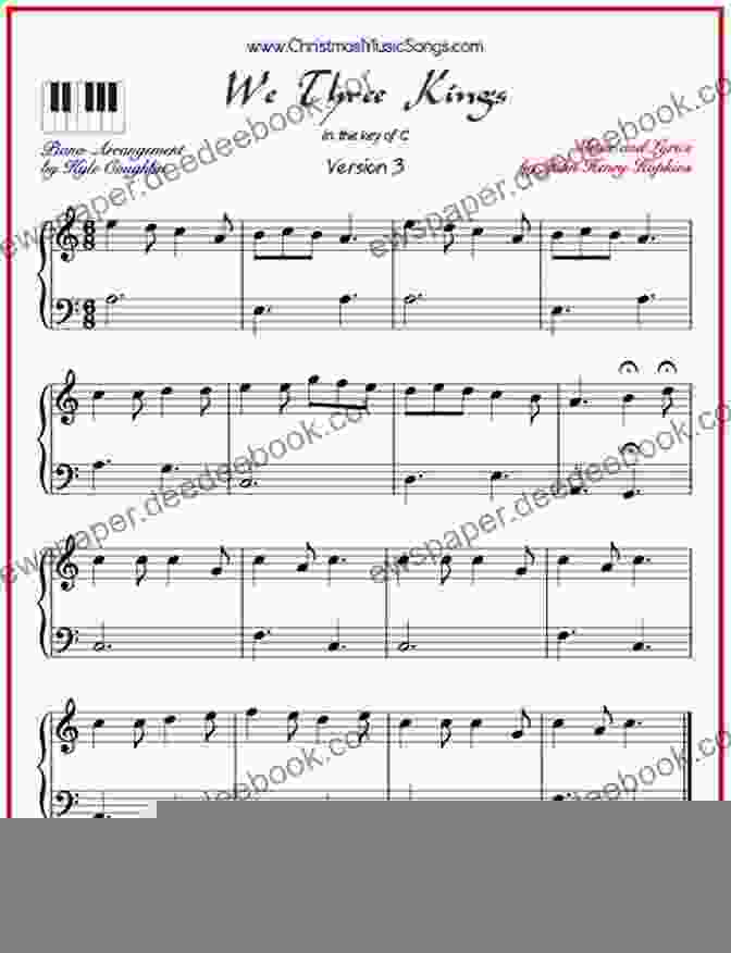 We Three Kings Notation And Tablature Christmas Hymns For Mandolin: Notation And Tablature