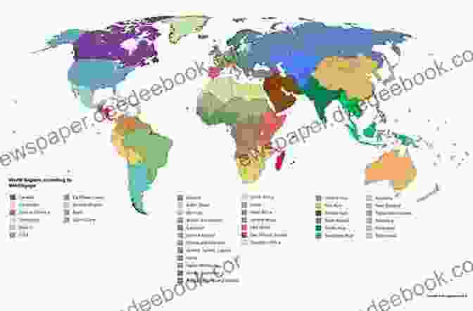 World Map With Regional Borders Highlighted International Digital Marketing In China: Regional Characteristics And Global Challenges